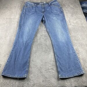 Levis 504 Slouch Flare Denim Jeans Womens JR 18M Blue Medium Wash Mid Rise VTG‎